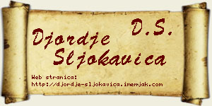 Đorđe Šljokavica vizit kartica
